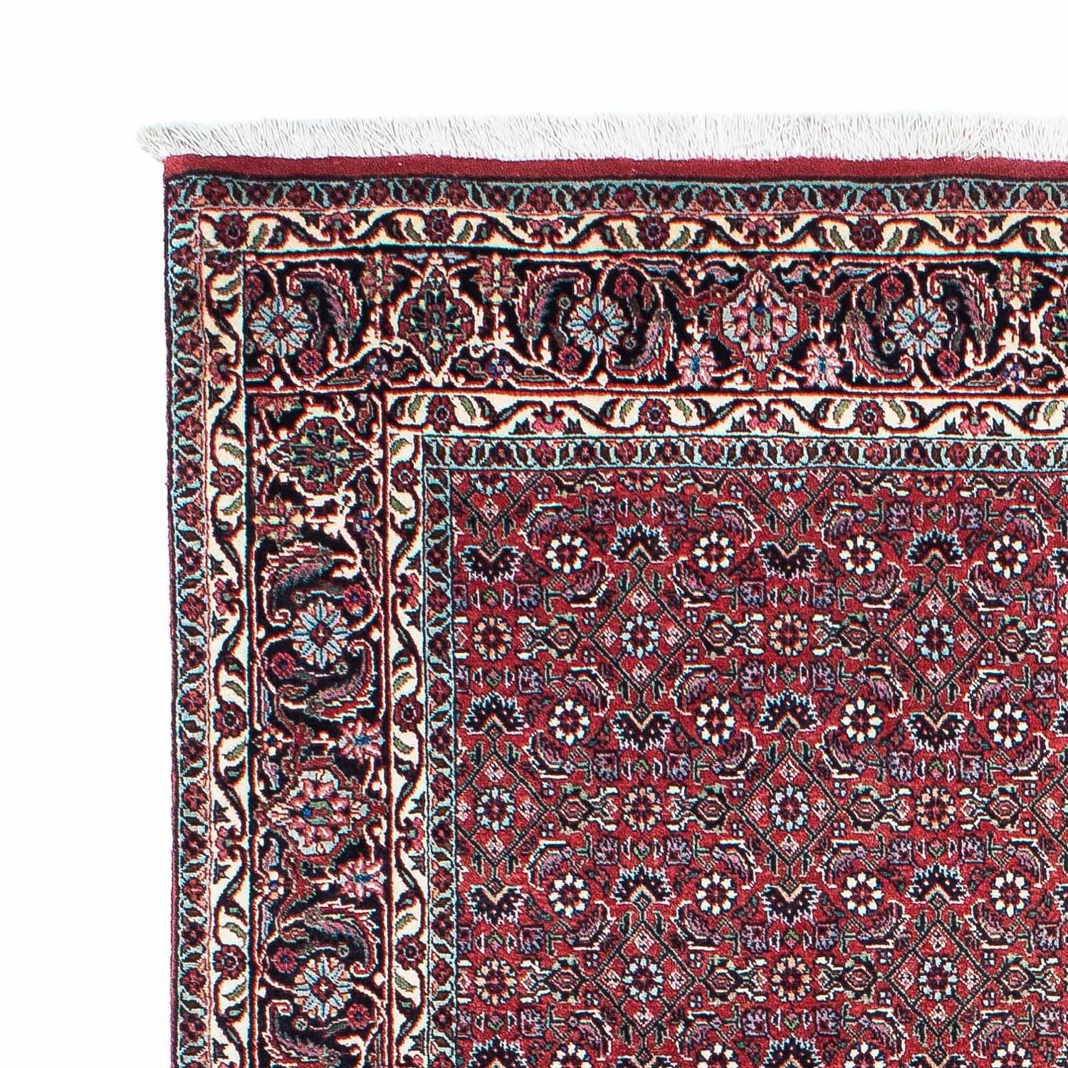 Alfombra persa - Bidjar - 216 x 128 cm - rojo claro