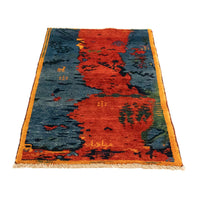 Alfombra Gabbeh - Persa - 126 x 69 cm - rojo