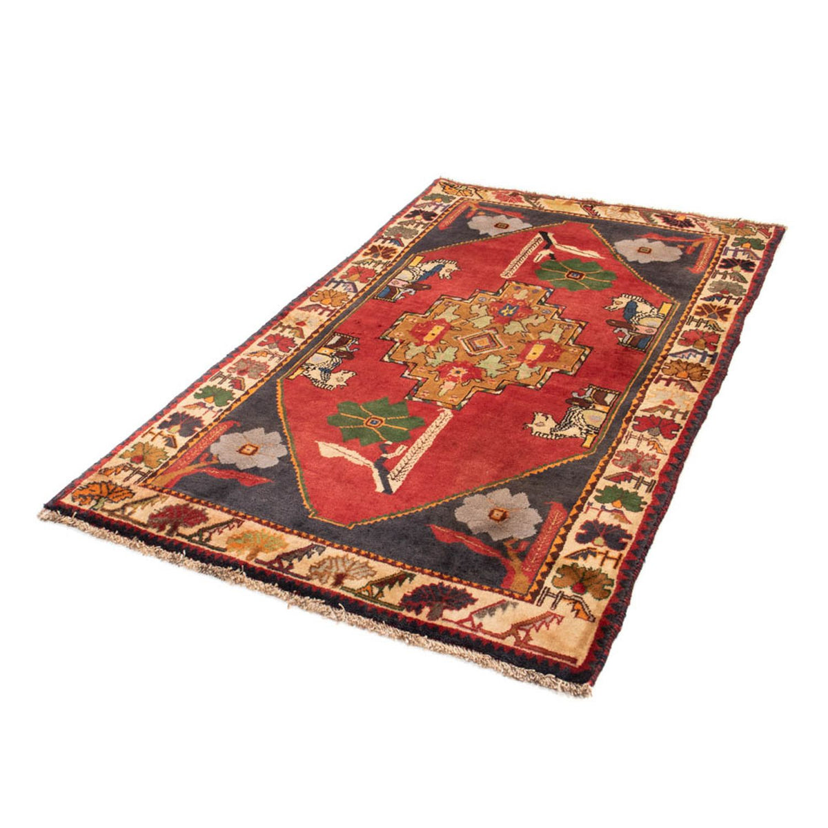 Alfombra persa - Nómada - 188 x 108 cm - rojo