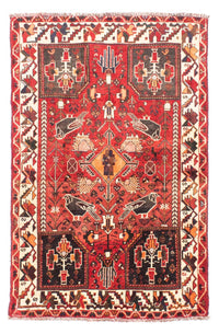 Alfombra persa - Nómada - 160 x 110 cm - rojo oscuro