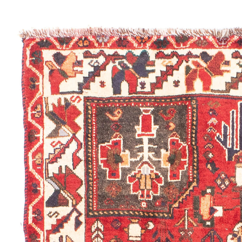 Alfombra persa - Nómada - 160 x 110 cm - rojo oscuro