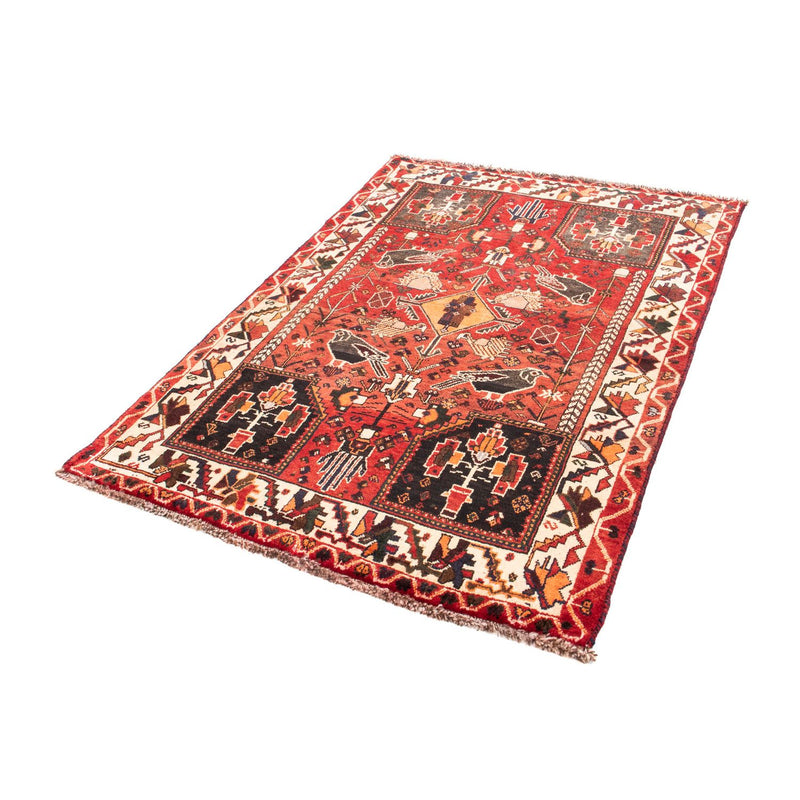 Alfombra persa - Nómada - 160 x 110 cm - rojo oscuro