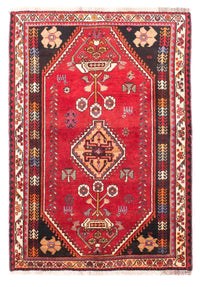 Alfombra persa - Nómada - 166 x 112 cm - rojo oscuro