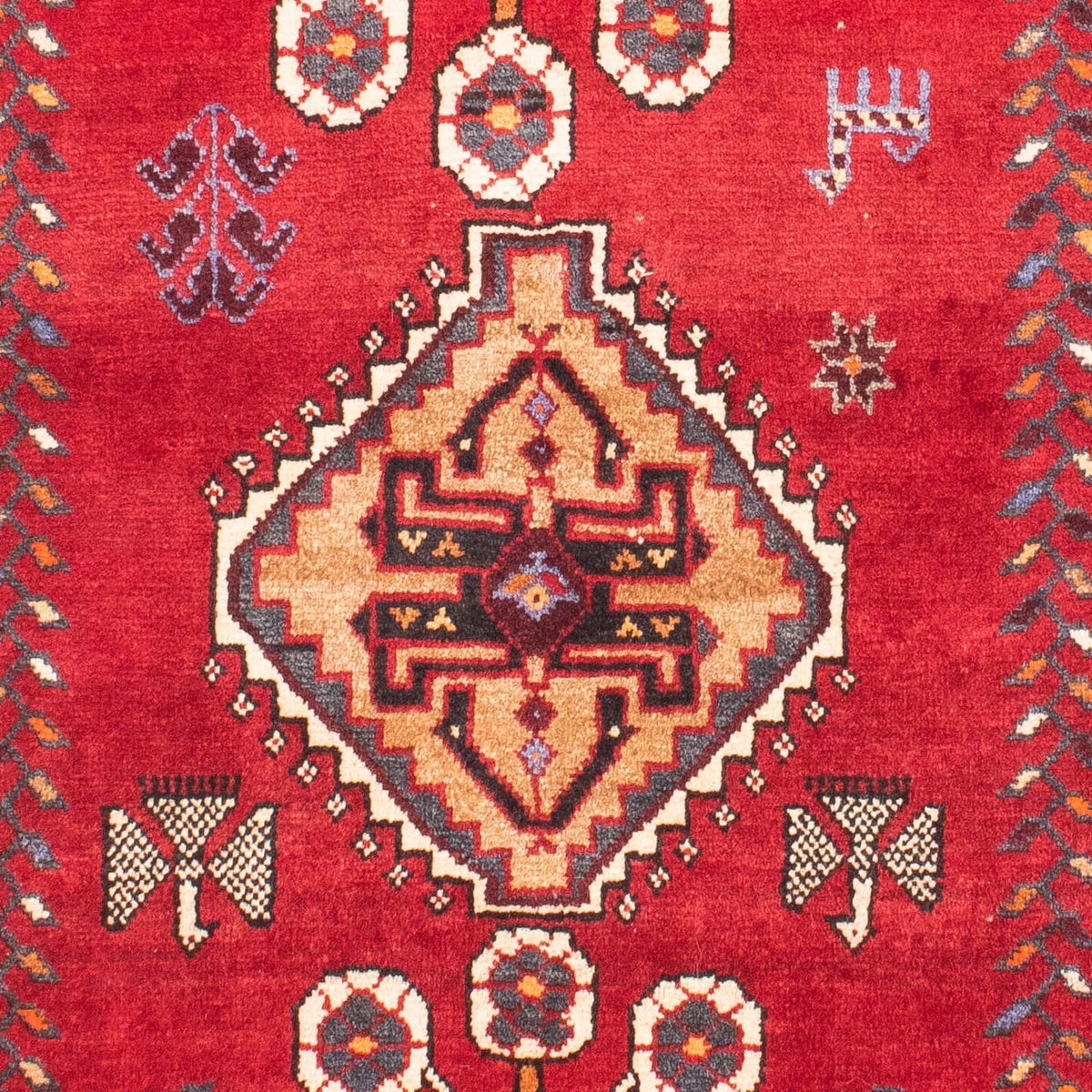 Alfombra persa - Nómada - 166 x 112 cm - rojo oscuro