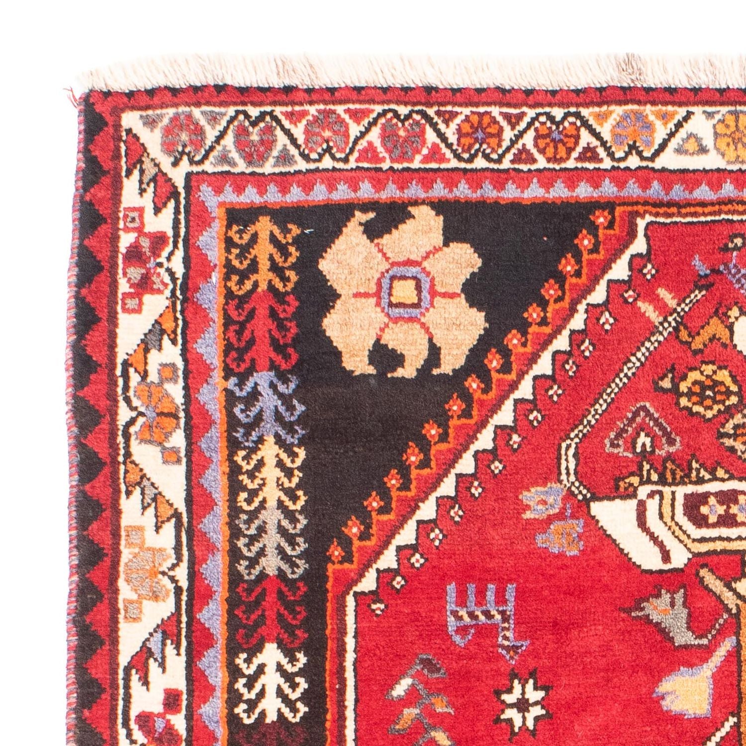 Alfombra persa - Nómada - 166 x 112 cm - rojo oscuro