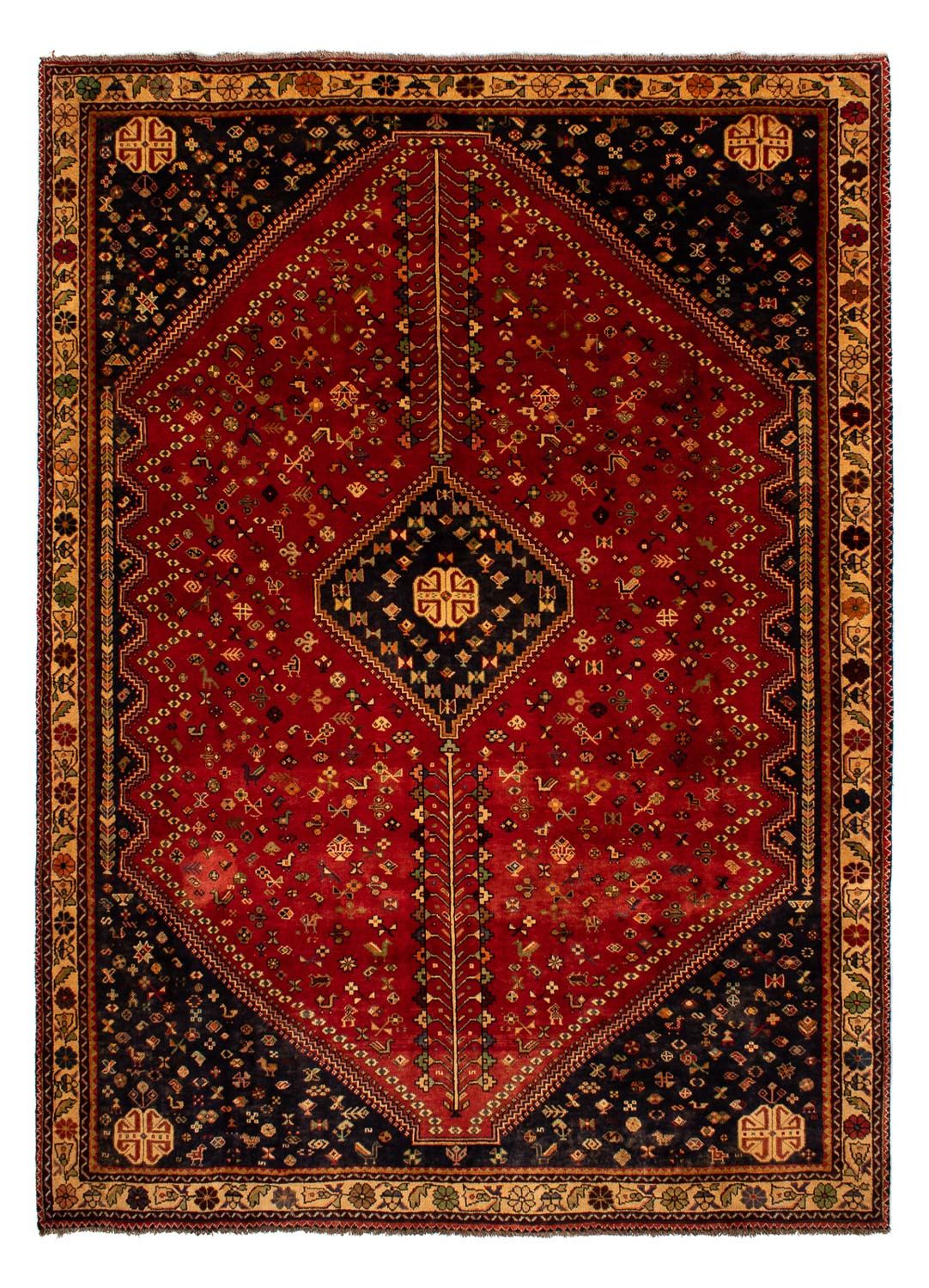 Alfombra persa - Nómada - 302 x 214 cm - rojo oscuro