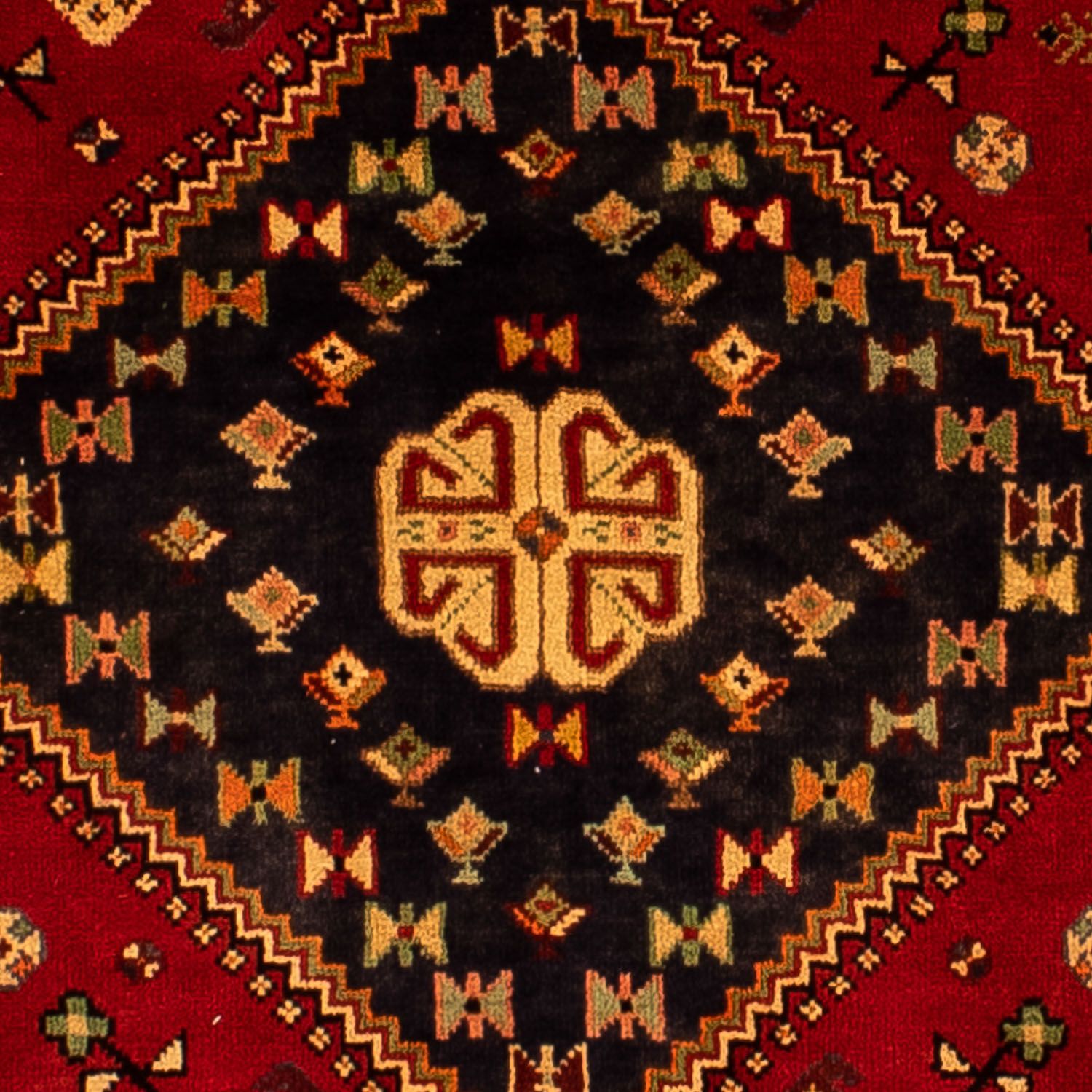 Alfombra persa - Nómada - 302 x 214 cm - rojo oscuro