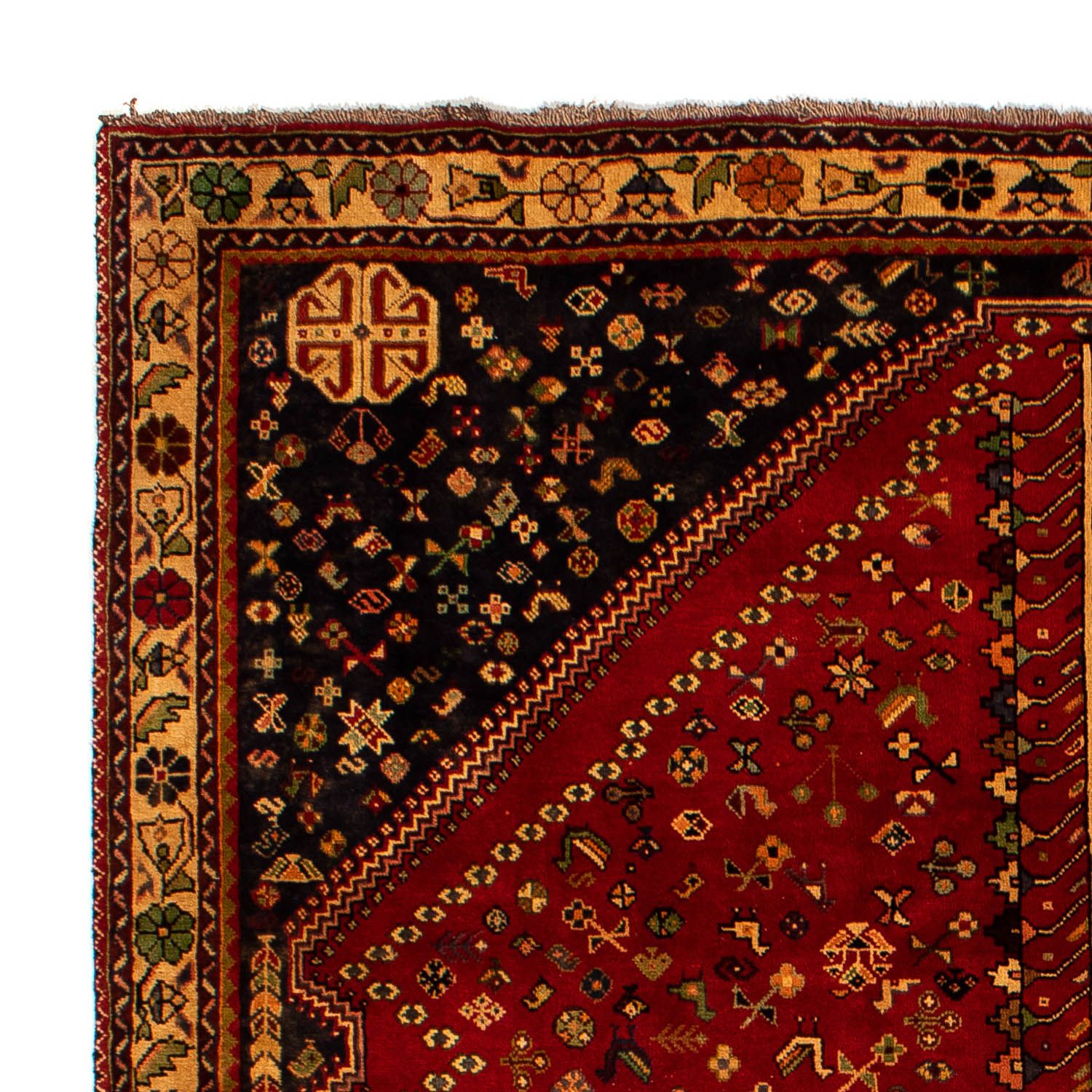 Alfombra persa - Nómada - 302 x 214 cm - rojo oscuro