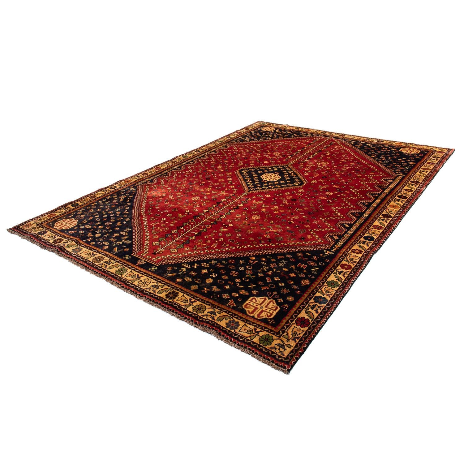 Alfombra persa - Nómada - 302 x 214 cm - rojo oscuro
