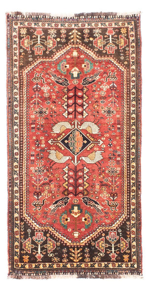 Alfombra de pasillo Alfombra persa - Nómada - 160 x 83 cm - rojo oscuro