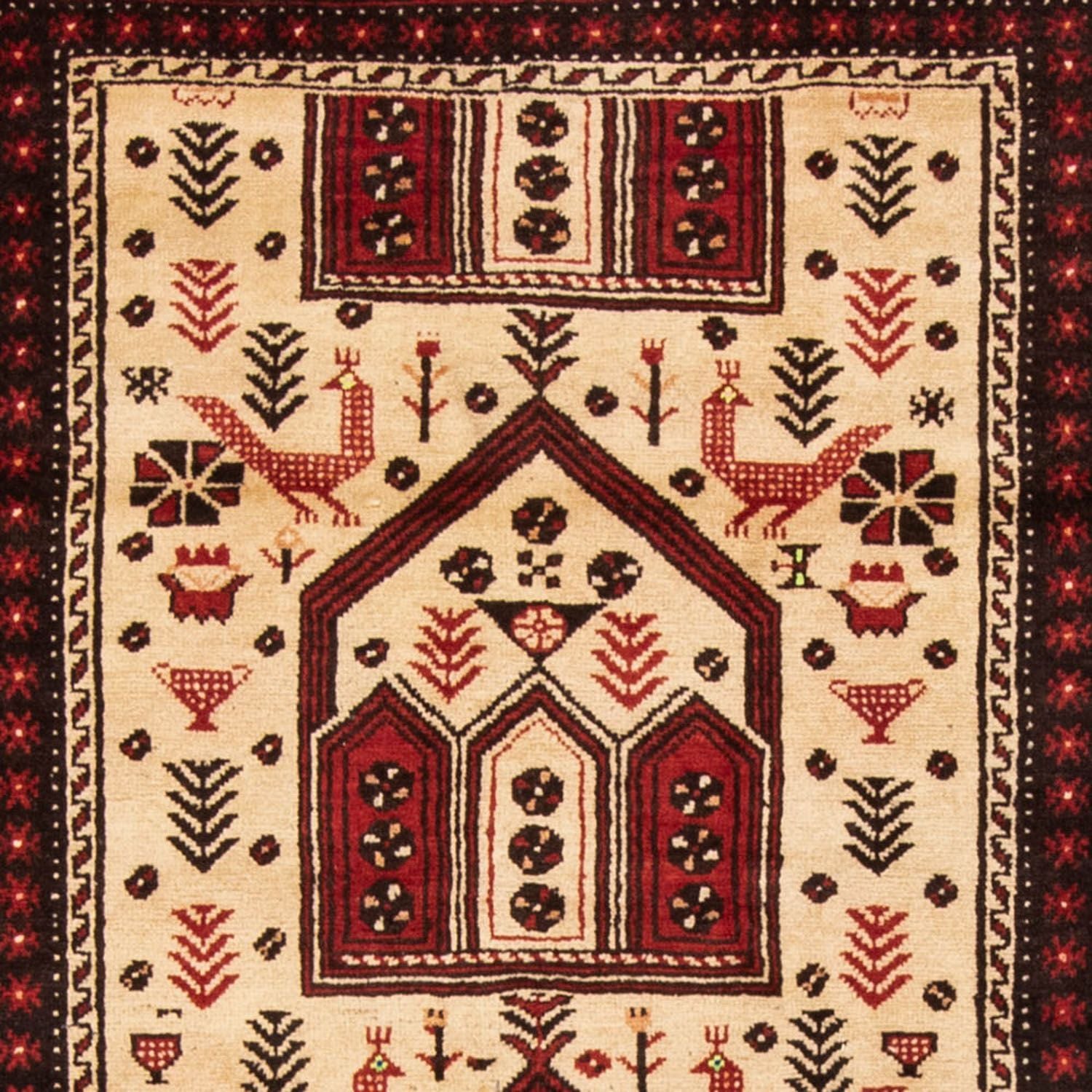 Alfombra persa - Nómada - 198 x 121 cm - beige