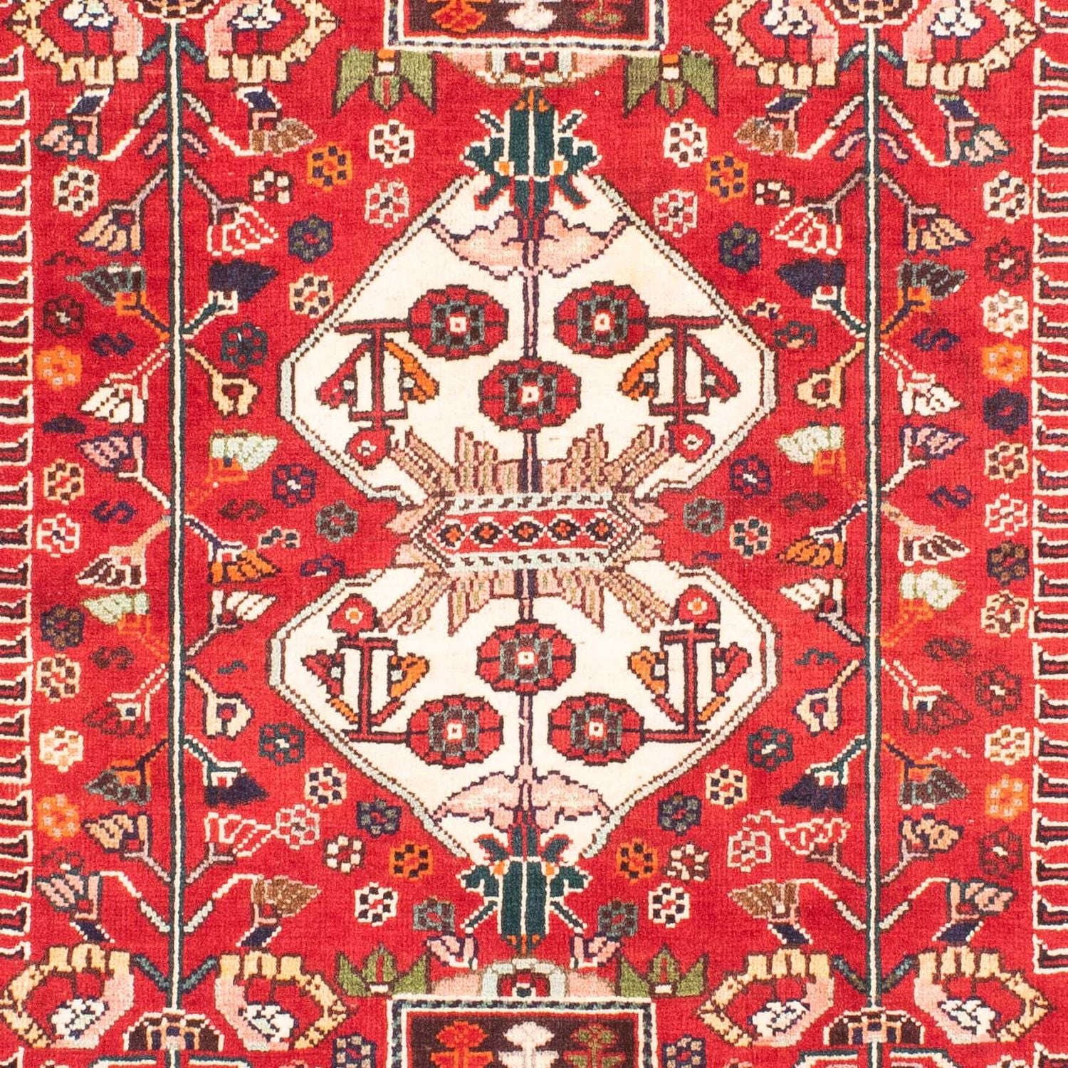 Alfombra persa - Nómada - 148 x 121 cm - rojo