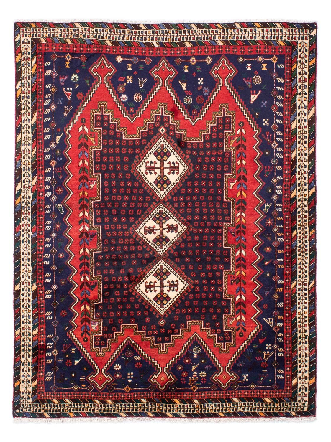 Alfombra persa - Nómada - 215 x 164 cm - azul oscuro