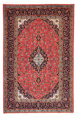 Alfombra persa - Keshan - 218 x 144 cm - rojo