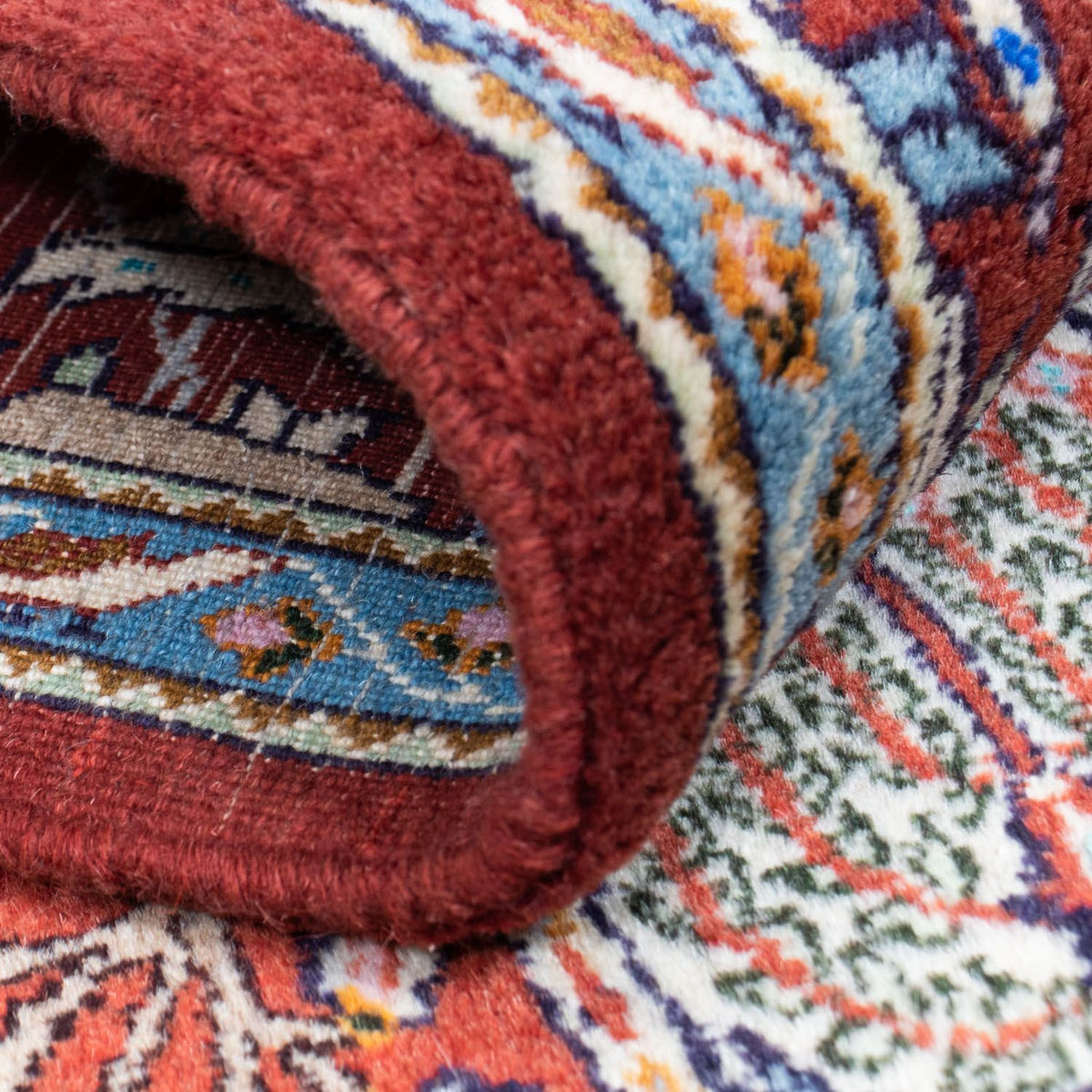 Alfombra de pasillo Alfombra persa - Clásica - 288 x 81 cm - rojo oscuro