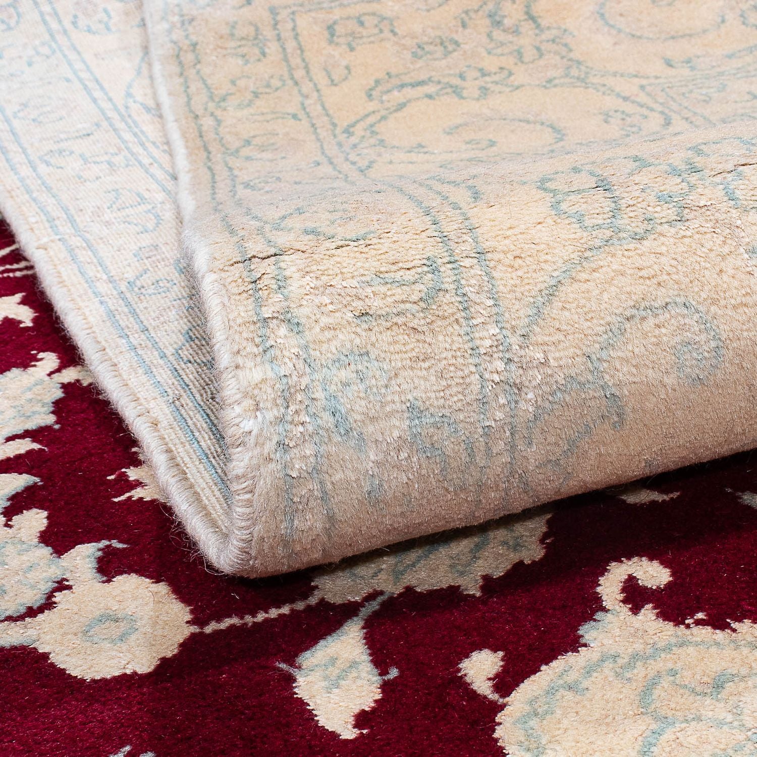 Alfombra persa - Nain - 288 x 194 cm - rojo oscuro