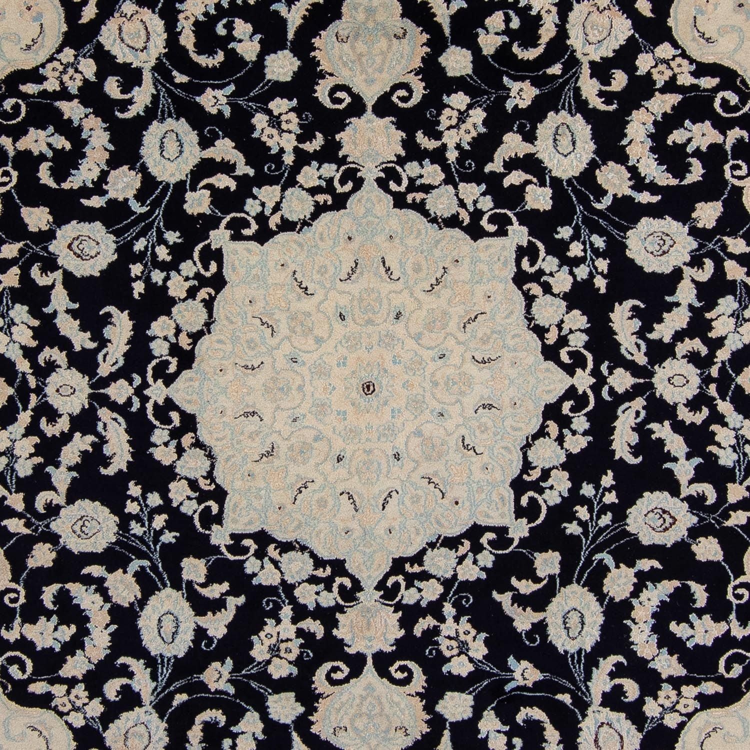 Alfombra persa - Nain - 348 x 248 cm - azul oscuro