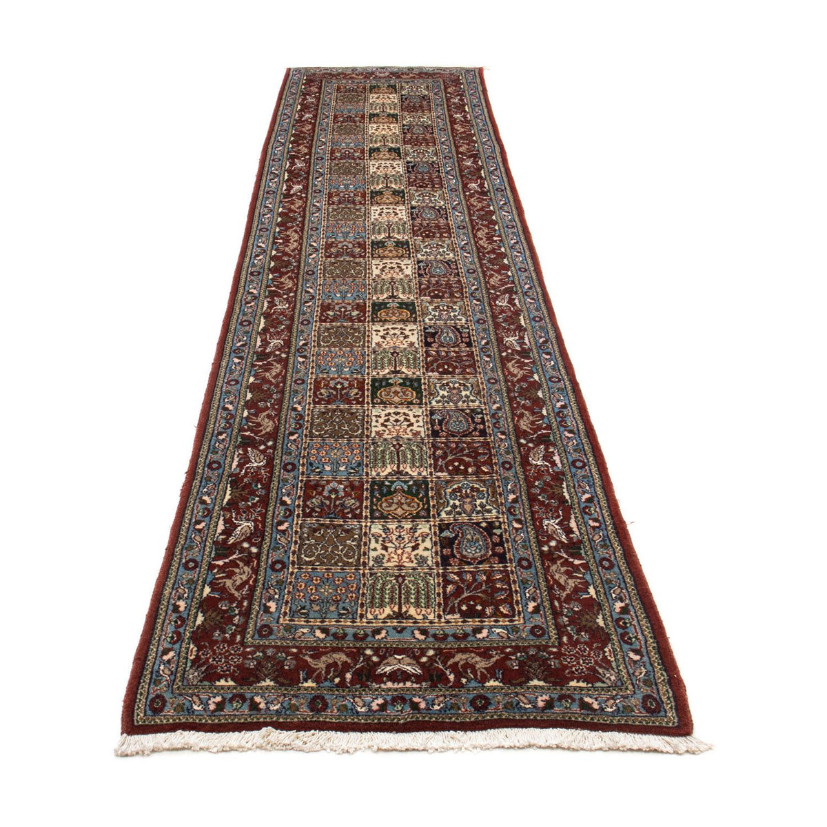 Alfombra de pasillo Alfombra persa - Clásica - 388 x 82 cm - rojo oscuro