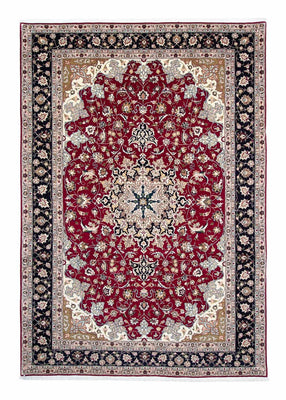 Alfombra Persa - Tabriz - Real - 302 x 206 cm - rojo oscuro