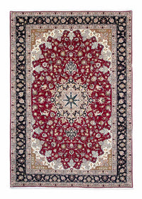 Alfombra Persa - Tabriz - Real - 302 x 206 cm - rojo oscuro