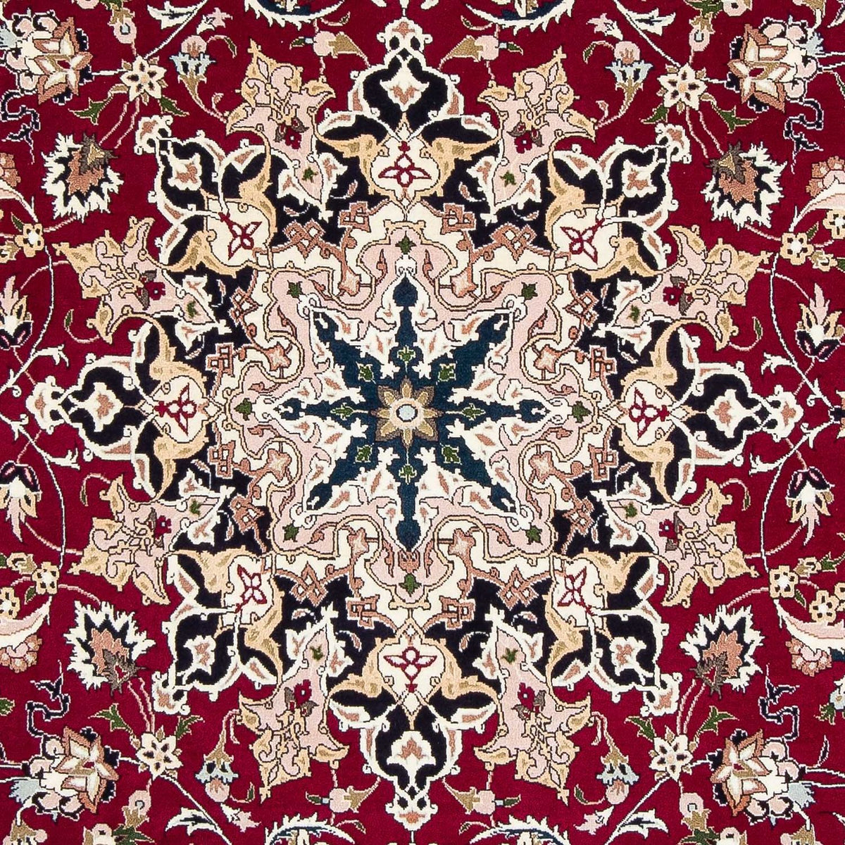 Alfombra Persa - Tabriz - Real - 302 x 206 cm - rojo oscuro