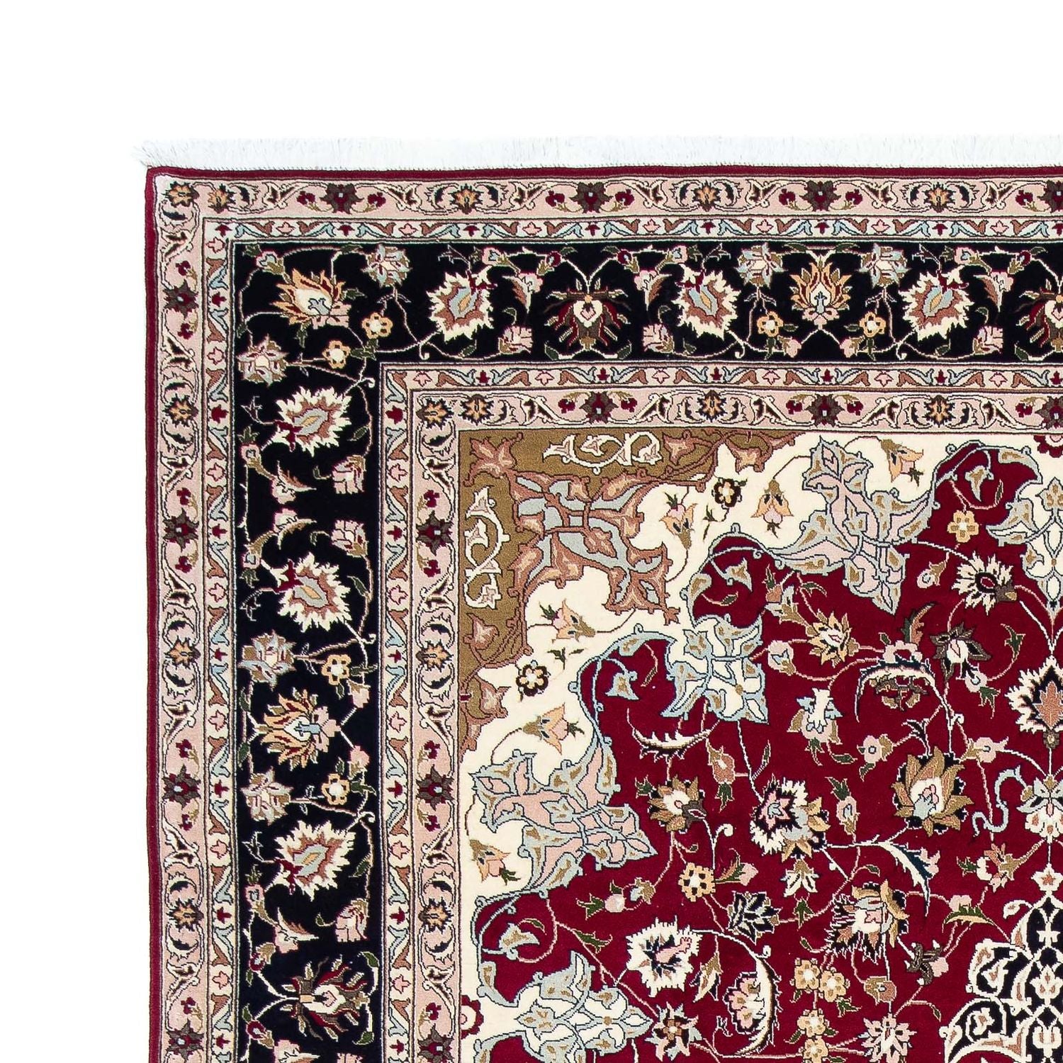 Alfombra Persa - Tabriz - Real - 302 x 206 cm - rojo oscuro