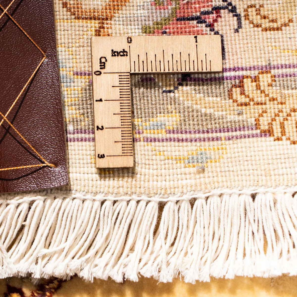 Alfombra de pasillo Alfombra Persa - Tabriz - Real - 314 x 80 cm - marrón claro