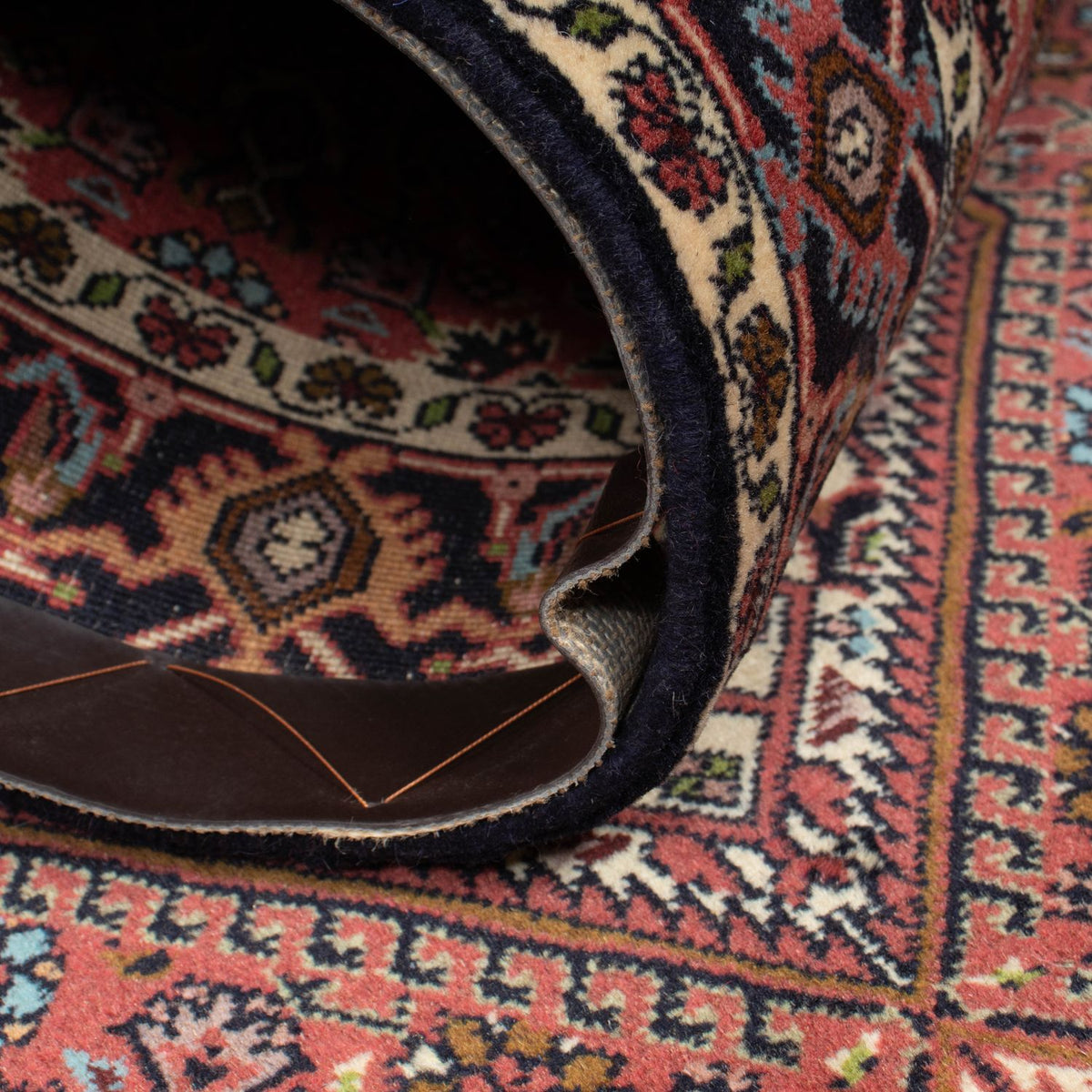 Alfombra de pasillo Alfombra persa - Bidjar - 297 x 84 cm - rojo claro