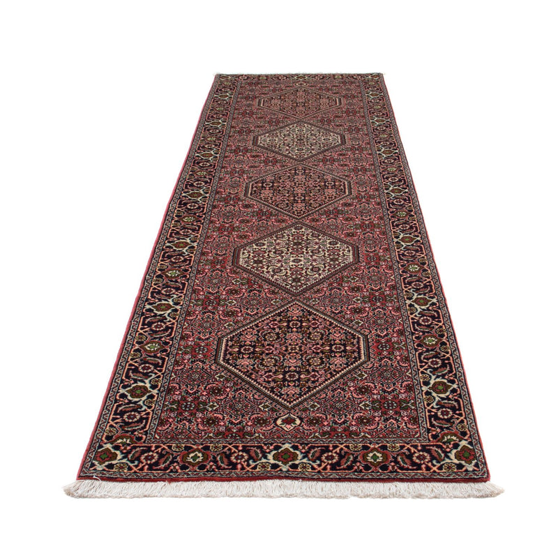 Alfombra de pasillo Alfombra persa - Bidjar - 298 x 82 cm - rojo claro