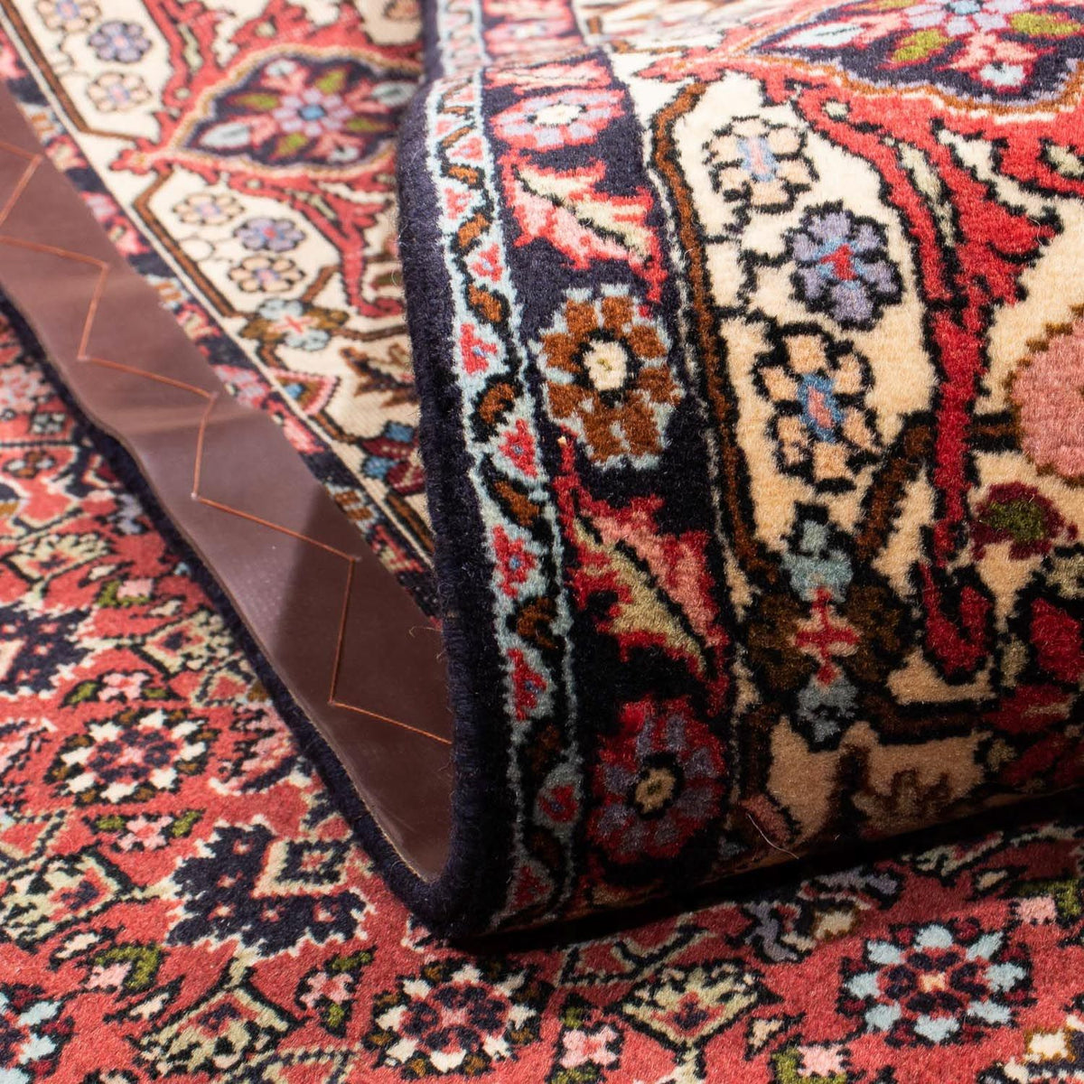 Alfombra persa - Bidjar - 298 x 198 cm - rojo oscuro