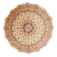 Alfombra Persa - Tabriz - Real redondo  - 195 x 195 cm - beige