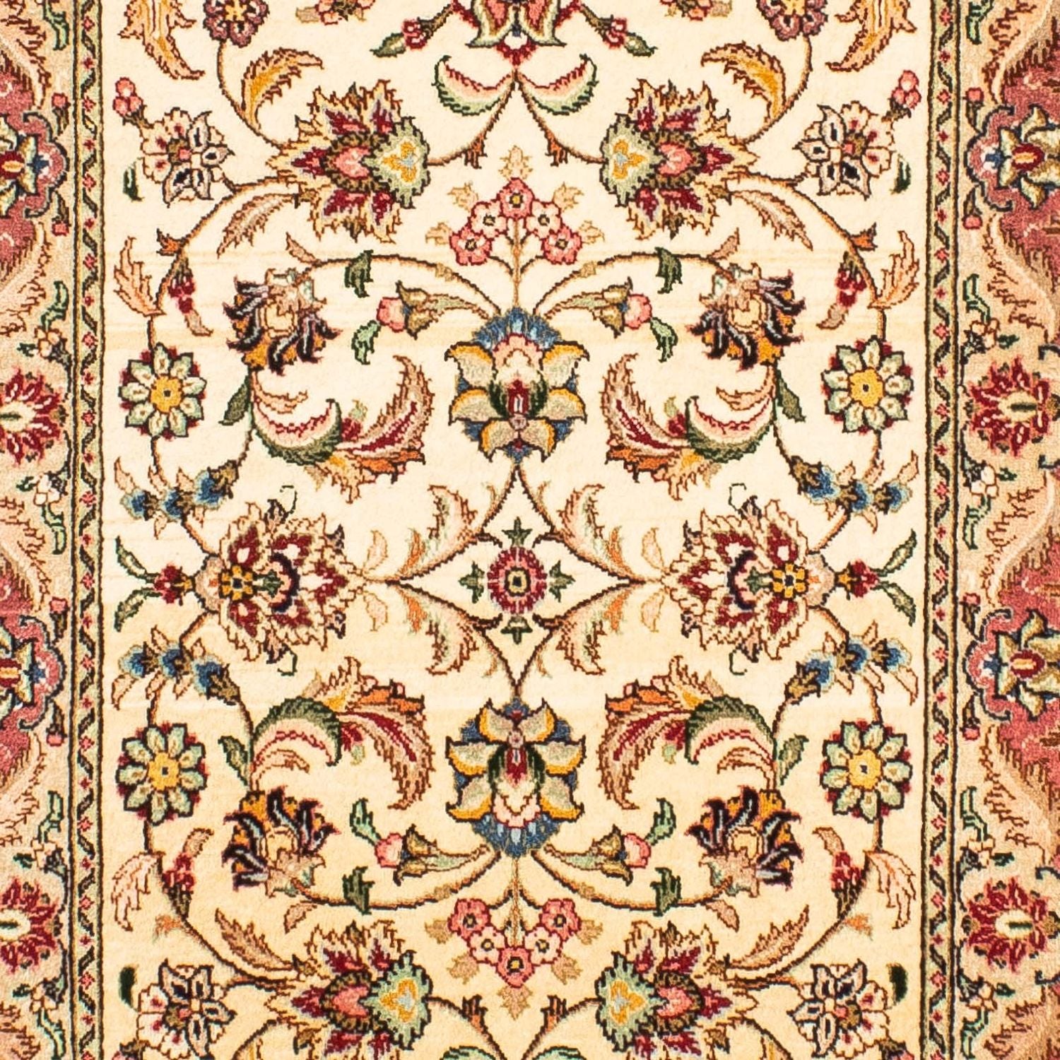 Alfombra de pasillo Alfombra Persa - Tabriz - Real - 299 x 68 cm - beige
