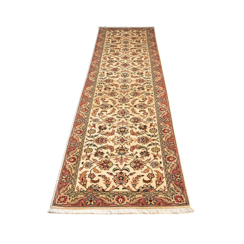 Alfombra de pasillo Alfombra Persa - Tabriz - Real - 299 x 68 cm - beige