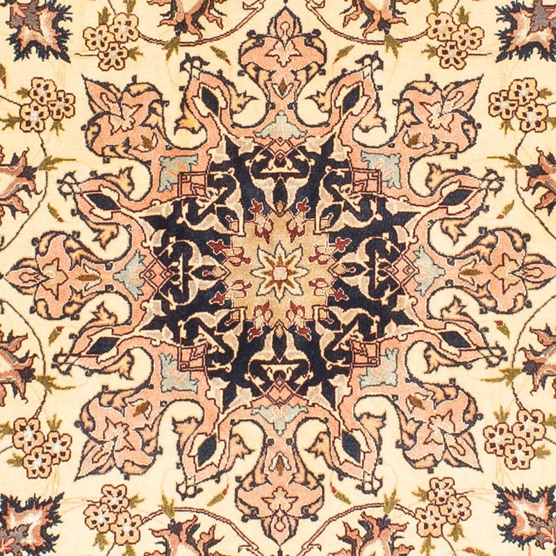 Alfombra Persa - Tabriz - Real redondo  - 150 x 150 cm - beige