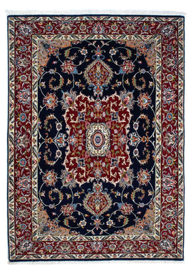 Alfombra persa - Ghom - 198 x 142 cm - azul oscuro