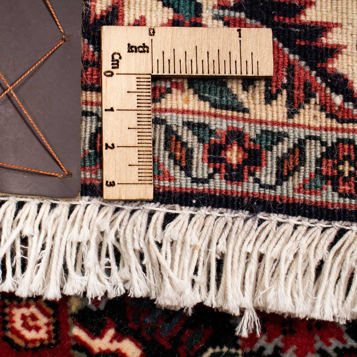 Alfombra persa - Bidjar - 248 x 205 cm - rojo oscuro