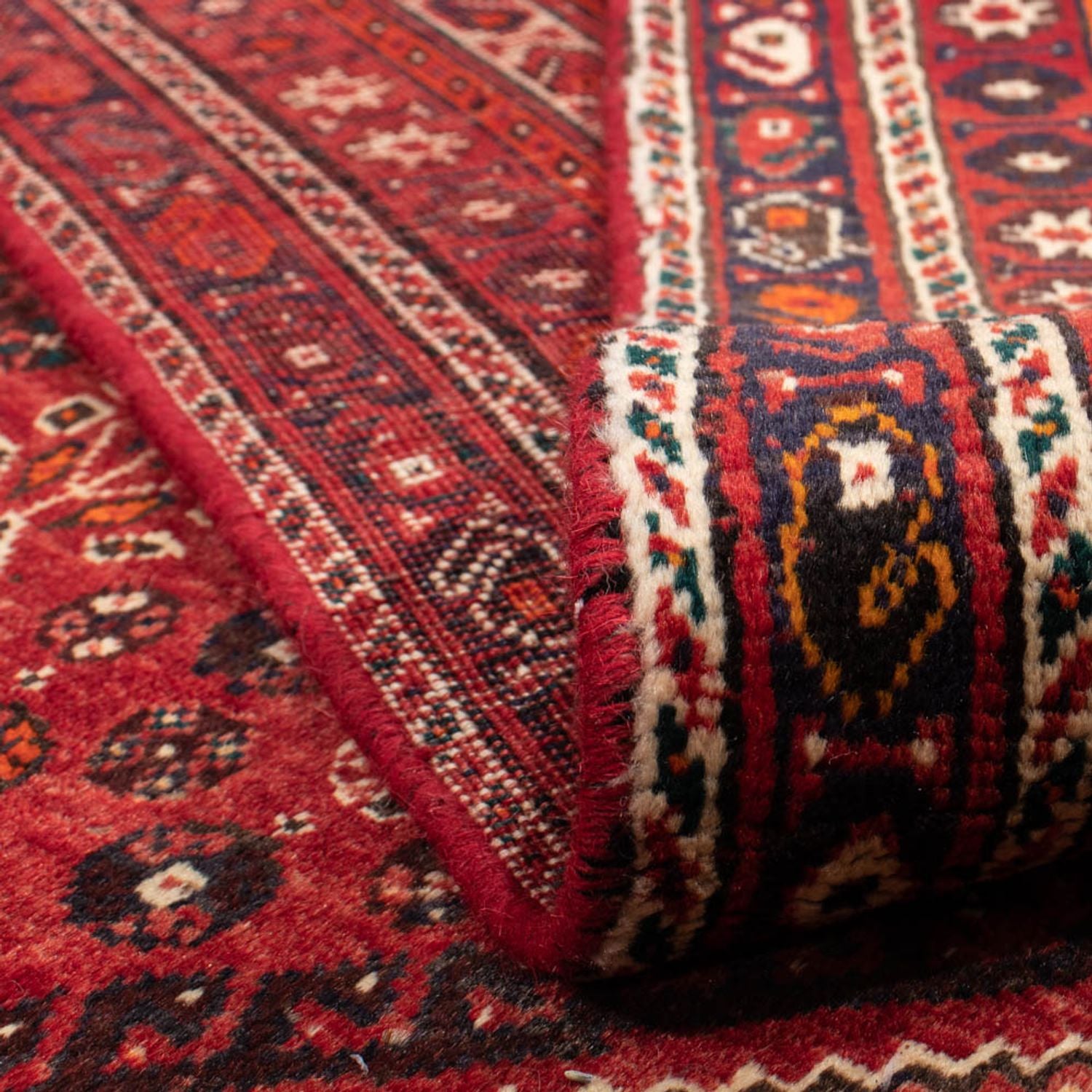 Alfombra persa - Nómada - 328 x 215 cm - rojo oscuro