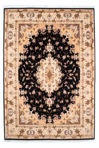 Alfombra Persa - Tabriz - Real - 242 x 163 cm - azul oscuro