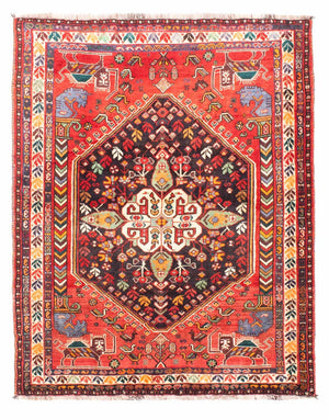 Alfombra persa - Nómada - 153 x 120 cm - rojo