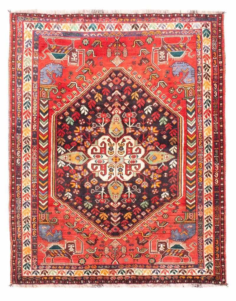 Alfombra persa - Nómada - 153 x 120 cm - rojo