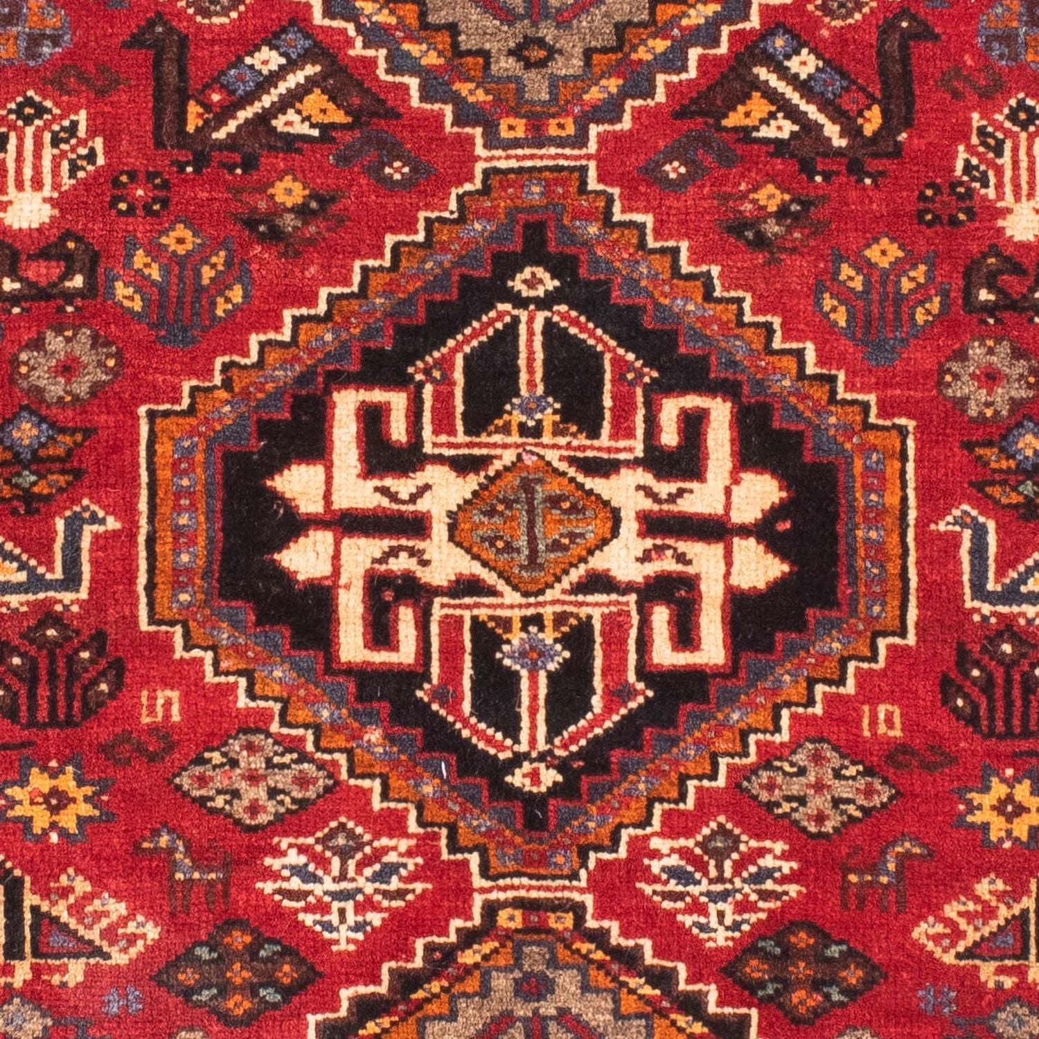 Alfombra persa - Nómada - 161 x 88 cm - rojo oscuro