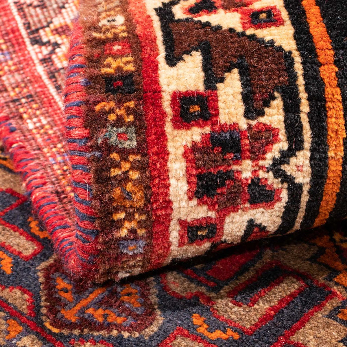 Alfombra persa - Nómada - 161 x 88 cm - rojo oscuro