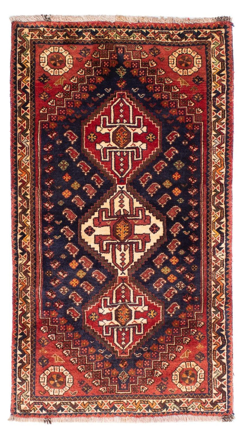 Alfombra persa - Nómada - 148 x 80 cm - azul oscuro