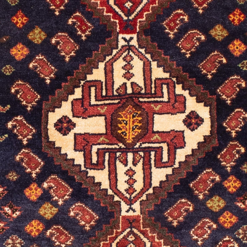 Alfombra persa - Nómada - 148 x 80 cm - azul oscuro