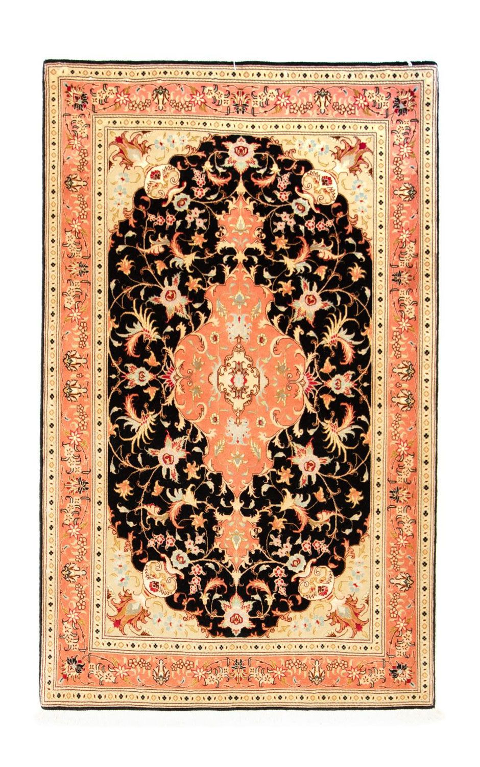 Alfombra Persa - Tabriz - Real - 161 x 101 cm - negro