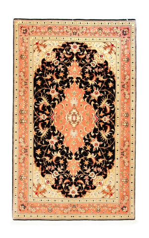 Alfombra Persa - Tabriz - Real - 161 x 101 cm - negro