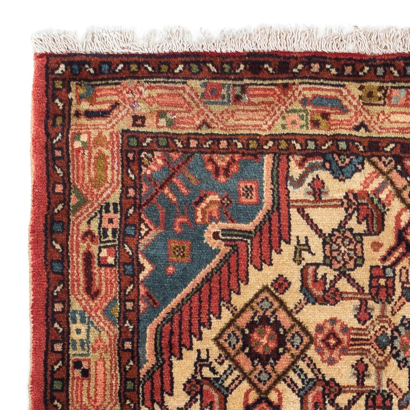 Alfombra persa - Nómada - 134 x 76 cm - rojo claro