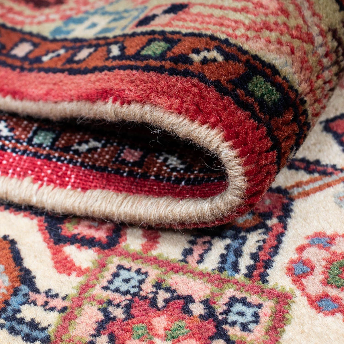 Alfombra persa - Nómada - 134 x 76 cm - rojo claro