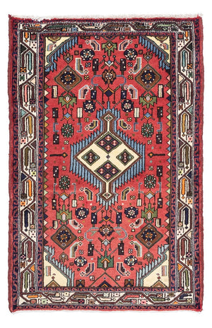 Alfombra persa - Nómada - 126 x 83 cm - rojo