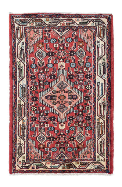 Hamadan Alfombra 80x126cm - Alfombra persa - rojo